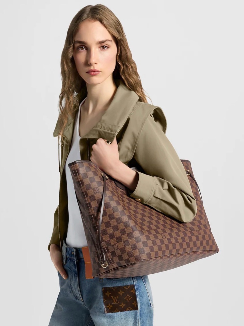 Louis Vuitton Brown Damier Check Canvas Tote